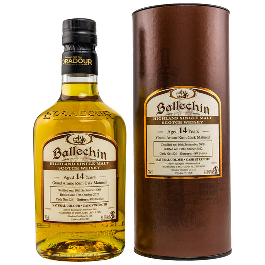 Ballechin 14 Jahre 2008/2022 Rum Cask 61% 0,7l
