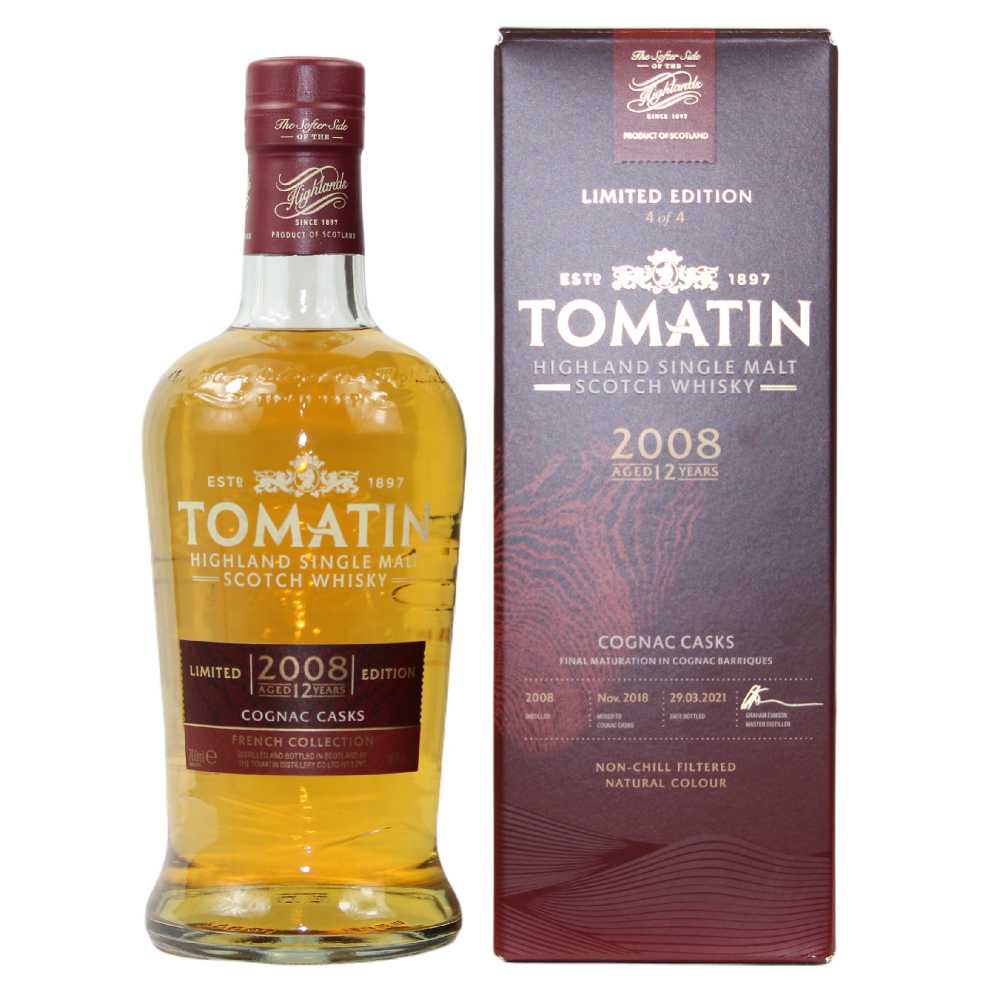 Tomatin French Collection 2008/2021 12 Jahre Cognac Edition 46% 0,7l